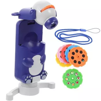 Proyector de dibujo infantil 2 en 1 compacto plegable Kiddyz PR1 con soporte de mesa y cámara diseño oso