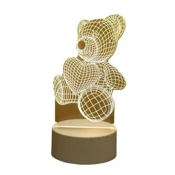 Lámpara nocturna LED 3D ilusión Elight ILU con diseño de balón de fútbol, luz multicolor (25x15cm), alimentación USB