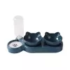 iLike estación de alimentación para gatos y perros 40x22 cm con dispensador automático de agua de 500 ml + 2 cuencos