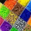 Set de 4400 piezas Kiddyz para hacer pulseras con gomas, ganchos, clips y charms, caja de almacenamiento organizada, multicolor