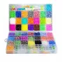 Set de 4400 piezas Kiddyz para hacer pulseras con gomas, ganchos, clips y charms, caja de almacenamiento organizada, multicolor