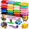 Kiddyz set de 24 piezas de arcilla para modelar blanda de secado al aire no tóxica juguete creativo DIY multicolor