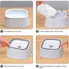 Comedero antiderrame para perros iLike, bebedero para mascotas sin salpicaduras, tapa desmontable gris
