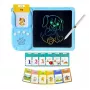 Tableta de aprendizaje Kiddyz con 112 tarjetas parlantes y tableta de escritura LCD de 8,5 pulgadas, juguete educativo recargable por USB para niños de 3-8 años