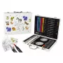 iLike Set de papelería y arte para niños 68 piezas con rotuladores, lápices de colores, lápices y accesorios Multicolor