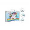 iLike Set de papelería y arte para niños 145 piezas kit creativo de dibujo estuche azul Kiddyz KIDD-ART-145B-BL
