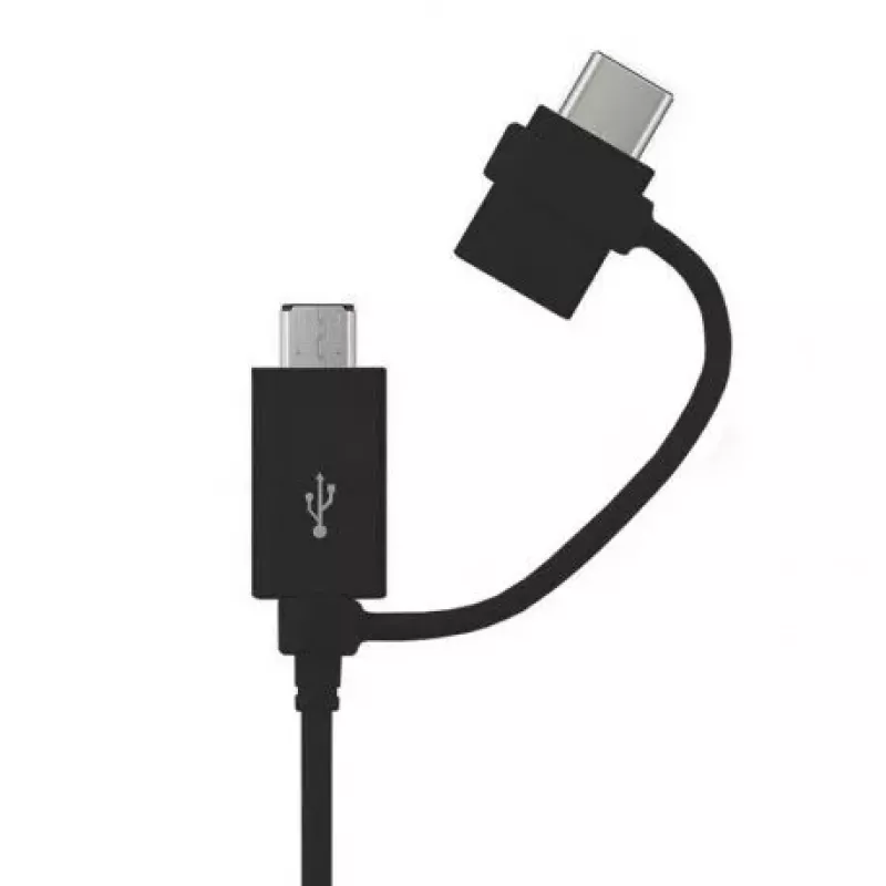 Samsung cable de datos y carga USB 2en1 combo Type-C y Micro USB 1,2m (OEM) Negro