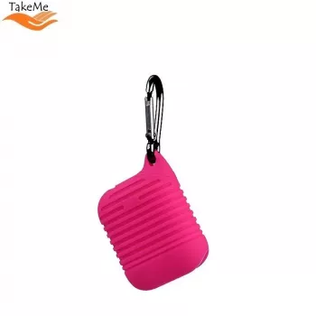 TakeMe Funda protectora de silicona suave con forro ultrafina para AirPods Rosa