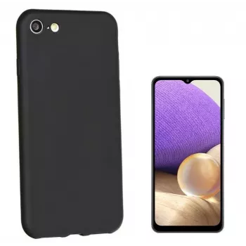 iLike Funda de silicona suave para Samsung Galaxy A32 (A326) 5G Negro