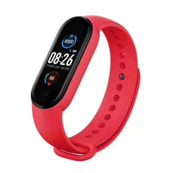iWear SM6 pulsera inteligente - pulsera de actividad IP67 con monitor de frecuencia cardíaca y presión arterial / redes sociales / sueño Rojo