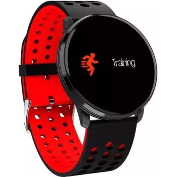 iWear M9 reloj inteligente redondo Smart & Fit con pantalla táctil completa de 1,3 pulgadas IPS, control multimedia, frecuencia cardíaca, presión arterial, Negro