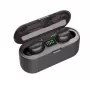 WoW F9 auriculares estéreo TWS Bluetooth 5.1 deportivos y de ocio Super-Fit con micrófono HD y estuche de carga LED Negro