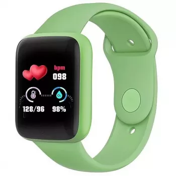 iWear M7 reloj inteligente Smart & Fit con pantalla táctil completa de 1,3 pulgadas IPS, control multimedia, frecuencia cardíaca, presión arterial, redes sociales Verde