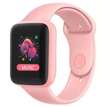 iWear M7 reloj inteligente Smart & Fit con pantalla táctil completa de 1,3 pulgadas IPS, control multimedia, frecuencia cardíaca, presión arterial, redes sociales Rosa