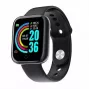 iWear M8 reloj inteligente Smart & Fit con pantalla táctil completa de 1,3 inch IPS, frecuencia cardíaca, presión arterial, redes sociales, Negro