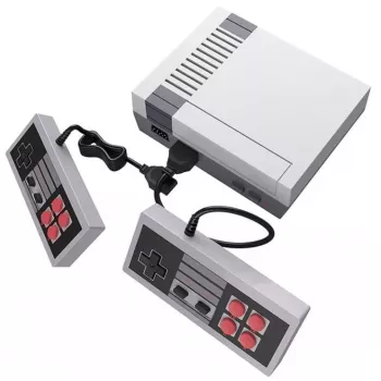 GameBox R6 Consola de videojuegos retro 8 bits TV AV RCA analógica con dos mandos y 620 juegos integrados