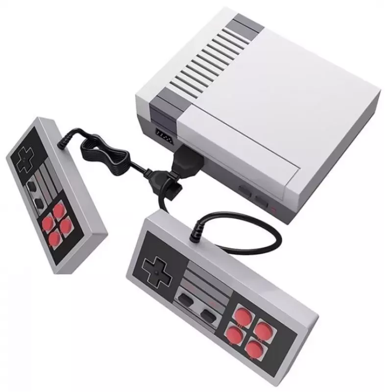 GameBox R6 Consola de videojuegos retro 8 bits TV AV RCA analógica con dos mandos y 620 juegos integrados