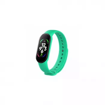 iWear SM6 Pulsera inteligente - Monitor de actividad IP67 con frecuencia cardíaca y presión arterial / redes sociales / monitor de sueño verde