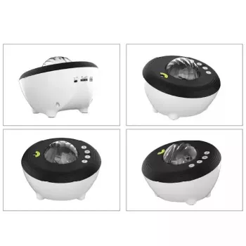 Elight J1 Proyector aurora con sonidos ambientales y altavoz Bluetooth, control por app Smart Wi-Fi Bluetooth, blanco