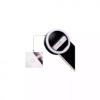Elight CL1 Luz LED de viaje portátil para smartphone, clip-on sencillo, para selfies perfectos, con batería, negro