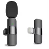 CP K9 Micrófono de pinza inalámbrico Lightning para smartphone con sonido claro y cancelación de ruido (5,7x1,5cm) negro