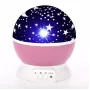 Elight L1 Proyector de cielo estrellado y lámpara de noche 2 en 1 con 4x AAA / cable USB alimentación 220V rosa