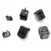 iLike CP TR1 Multiadaptador de red 3 en 1 UK 3 clavijas - Euro 2 clavijas - US (EE. UU.) - Asia + estuche de almacenamiento negro