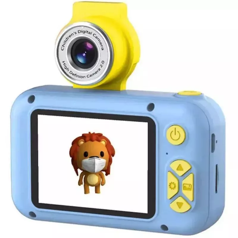 CP FL1 Cámara de fotos y vídeo infantil HD 1080p con objetivo plegable y ranura para tarjeta MicroSD, 2 pantallas LCD en color