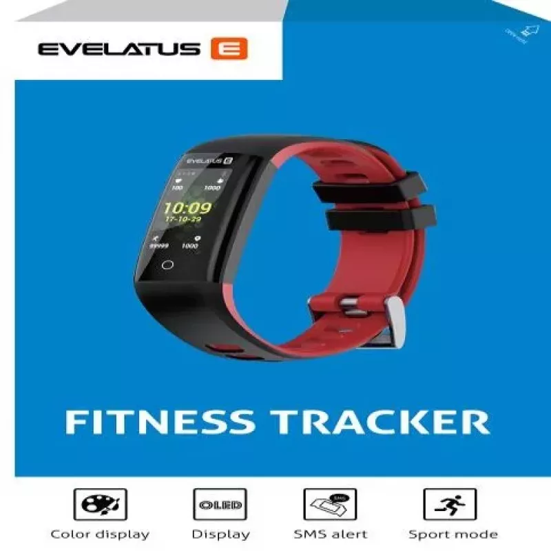 Evelatus Monitor de actividad EFT02 negro rojo