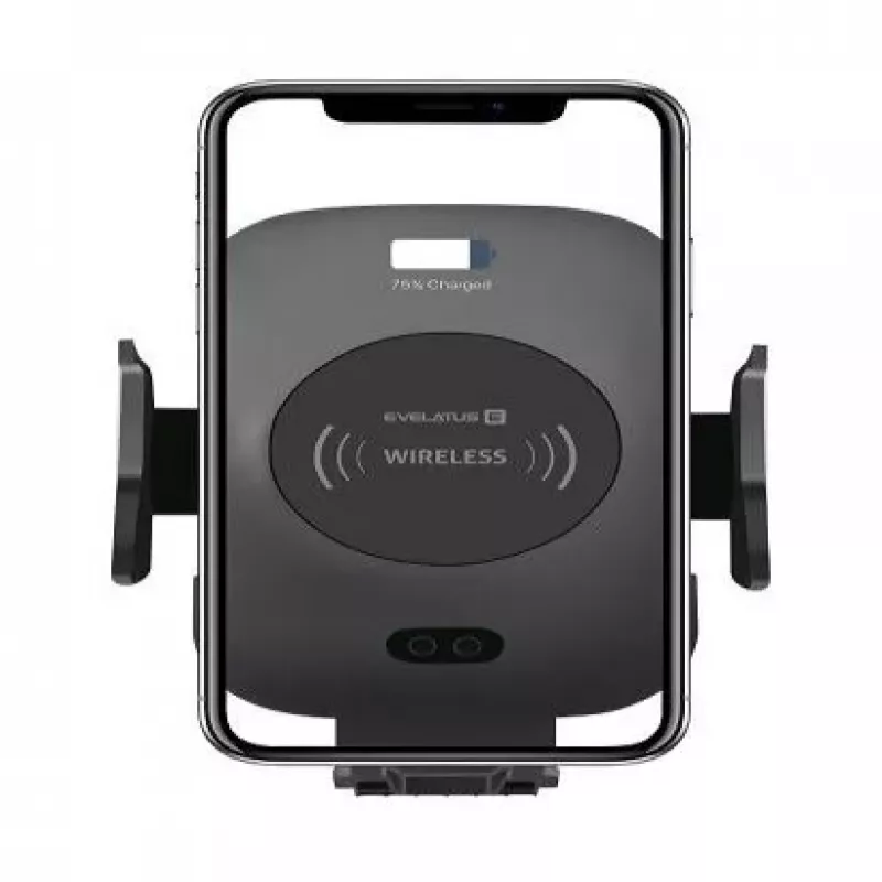 Evelatus Soporte para coche con carga inalámbrica 10W WCH01 negro