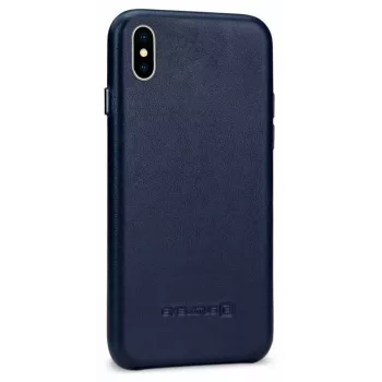 Evelatus Funda de piel para Apple iPhone X / XS - azul oscuro