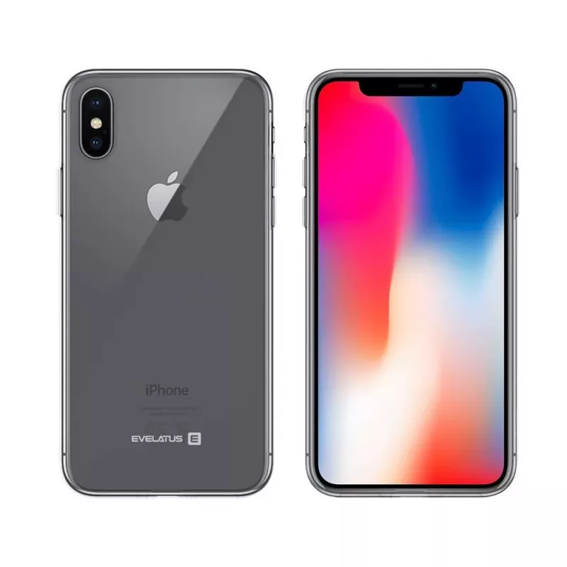 Evelatus Funda de silicona transparente para Apple iPhone X 1,5 mm TPU