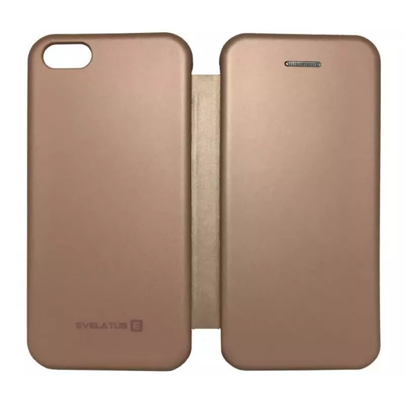 Evelatus Funda tipo libro para Apple iPhone 5/5s/SE oro rosa