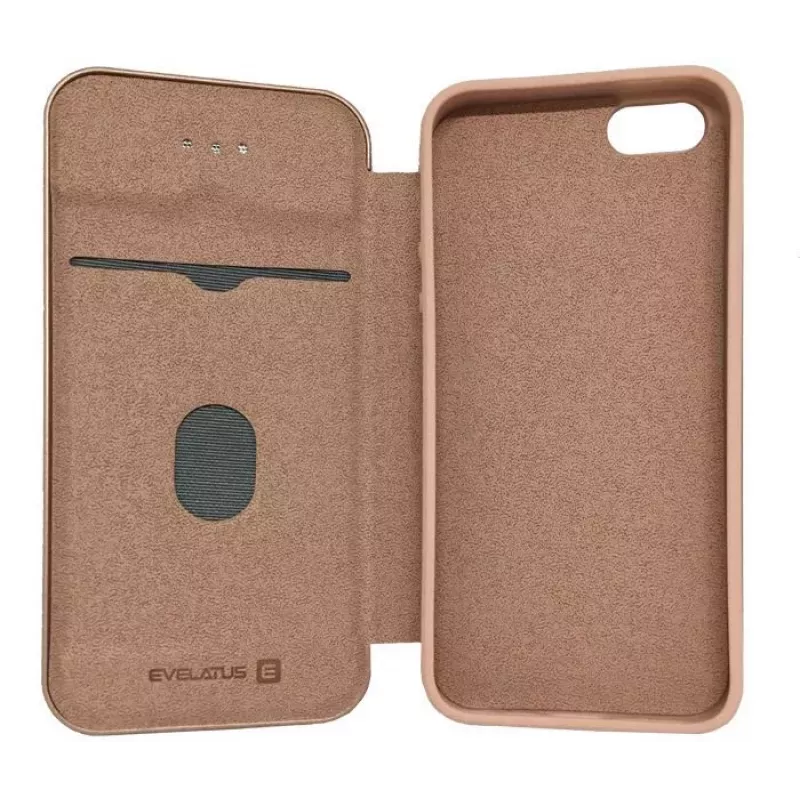 Evelatus Funda tipo libro para Apple iPhone 5/5s/SE oro rosa