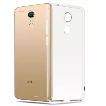 Evelatus Funda de silicona transparente para Xiaomi Redmi 5 Plus 1,5 mm TPU