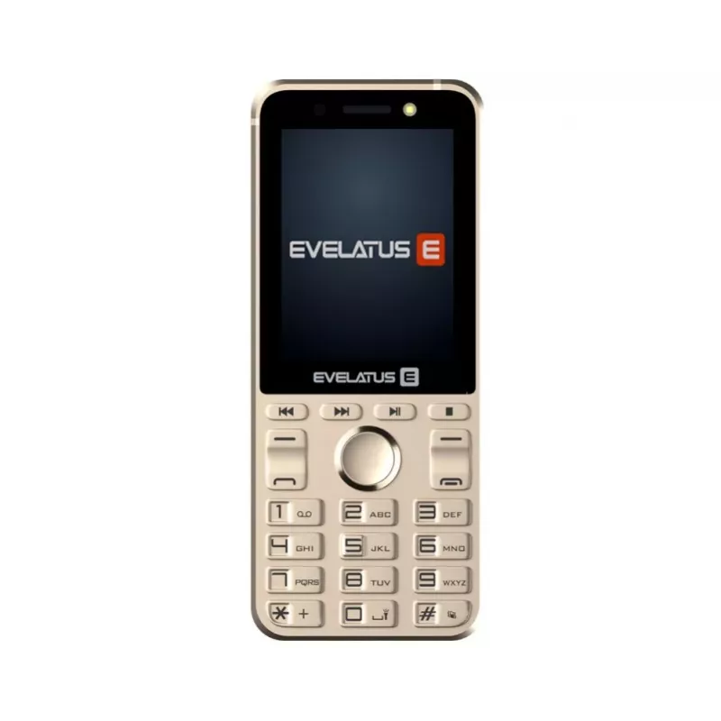 Evelatus Tron GLD teléfono básico Dual SIM, dorado