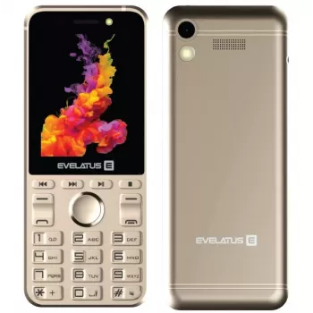 Evelatus Tron GLD teléfono básico Dual SIM, dorado