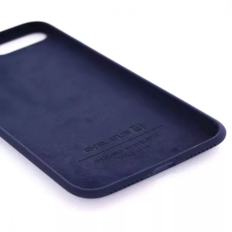 Evelatus Funda de silicona Premium Soft Touch para Apple iPhone 7 Plus/8 Plus azul medianoche