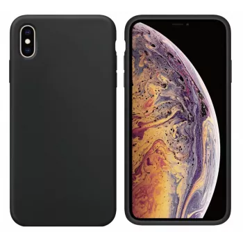 Evelatus Funda de silicona Premium Soft Touch para Apple iPhone X negra