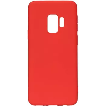 Evelatus Funda de silicona Premium Soft Touch para Samsung Galaxy S9 Plus roja
