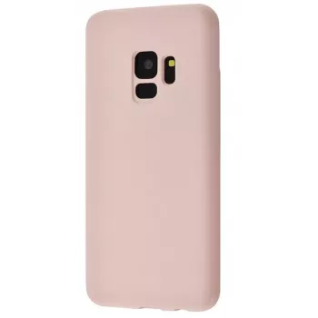 Evelatus Funda de silicona Premium Soft Touch para Samsung Galaxy S9 Plus Pink Sand