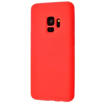 Evelatus Funda de silicona Premium Soft Touch para Samsung Galaxy S9 roja