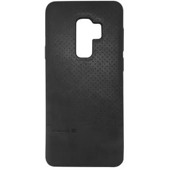 Evelatus Funda TPU con placa metálica para soporte magnético de móvil para Samsung Galaxy S9 Plus, negra