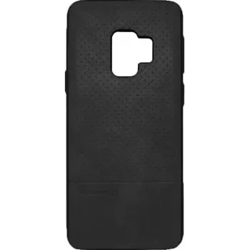 Evelatus Funda TPU con placa metálica para soporte magnético de móvil para Samsung Galaxy S9, negra