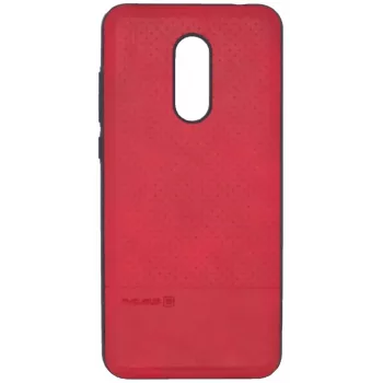Evelatus Funda TPU Case 1 con placa metálica (compatible con soporte magnético de móvil) para Xiaomi Redmi 5 Plus roja
