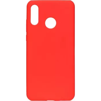 Evelatus Funda de silicona Premium Soft Touch para Huawei P20 Lite roja