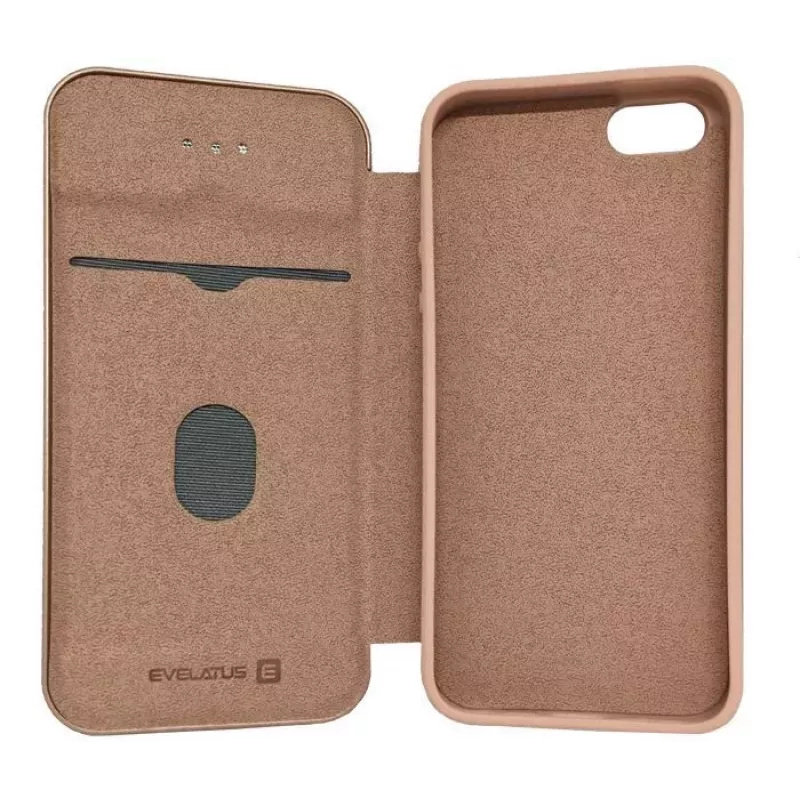 EVELATUS Huawei P Smart 2019 Funda tipo libro oro rosa