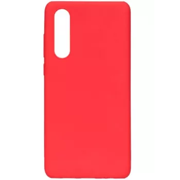 Evelatus Huawei P30 Funda de silicona Premium Soft Touch roja