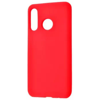 Evelatus Huawei P30 lite Funda de silicona Premium Soft Touch roja