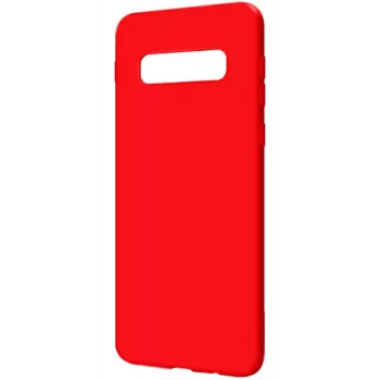 Evelatus Samsung Galaxy S10 Funda de silicona Premium Soft Touch roja